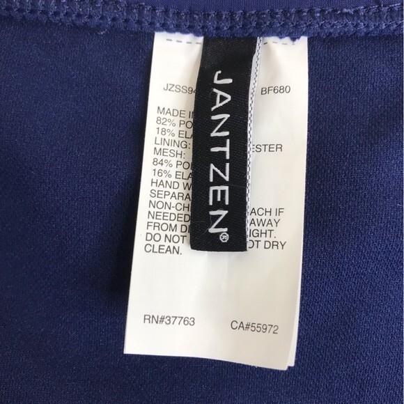 Jantzen Swim Skirt Bottom Attached Briefs Bathing Suit Navy Blue Womens Size 16W - Picture 6 of 12